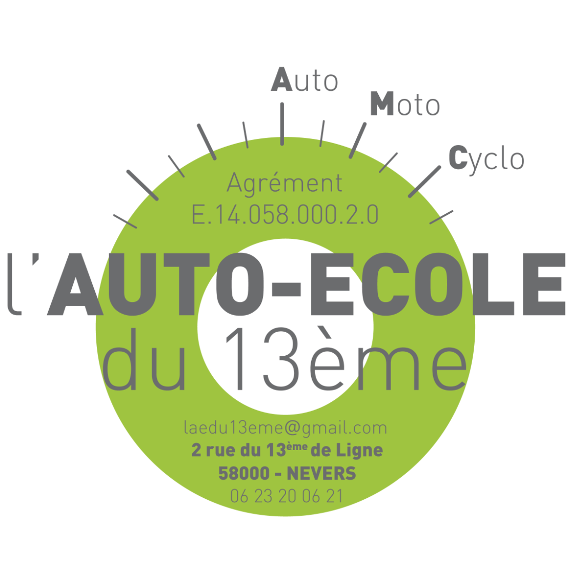 Logo Auto Ecole 13ème à Nevers